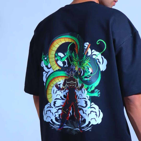 Oversized Heavy weight Tshirt/  Saiyan God