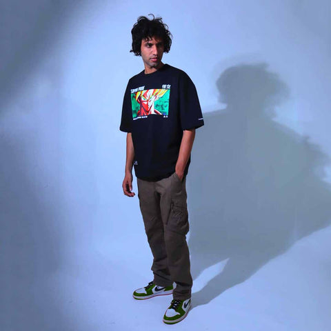 Oversized Heavy weight Tshirt/  Saiyan God