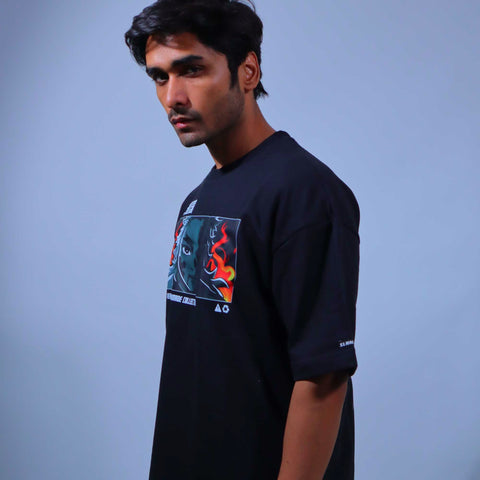 Oversized Heavy weight Tshirt/  Flame Hashira